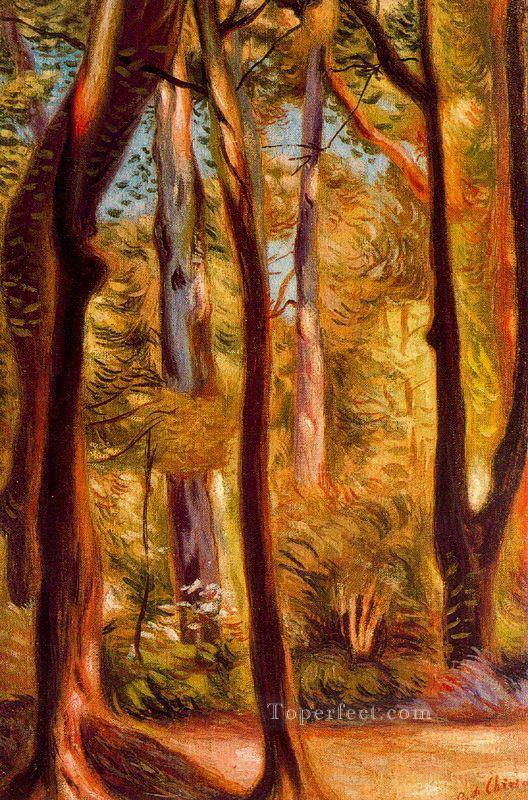 landscape of cascine Giorgio de Chirico Metaphysical surrealism Oil Paintings